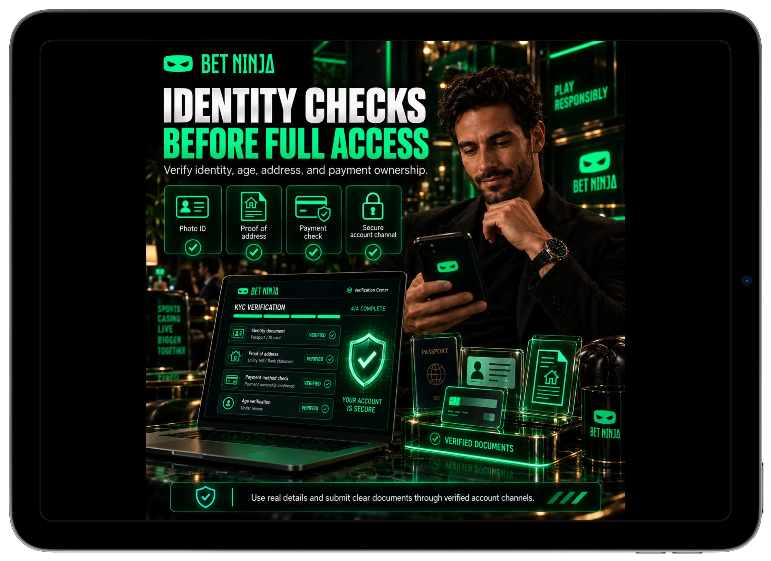 BetNinja Canada Identity Checks and KYC Document Verification Before Full Access