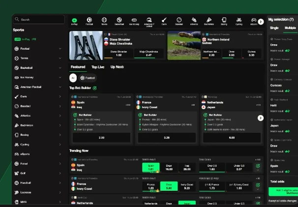 BetNinja Canada Mobile Smartphone Browser and PWA Interface Mockup