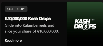 BetNinja Casino Kash Drops Tournament Promotion Card