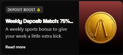 BetNinja Casino Weekly Deposit Boost Promotion Card