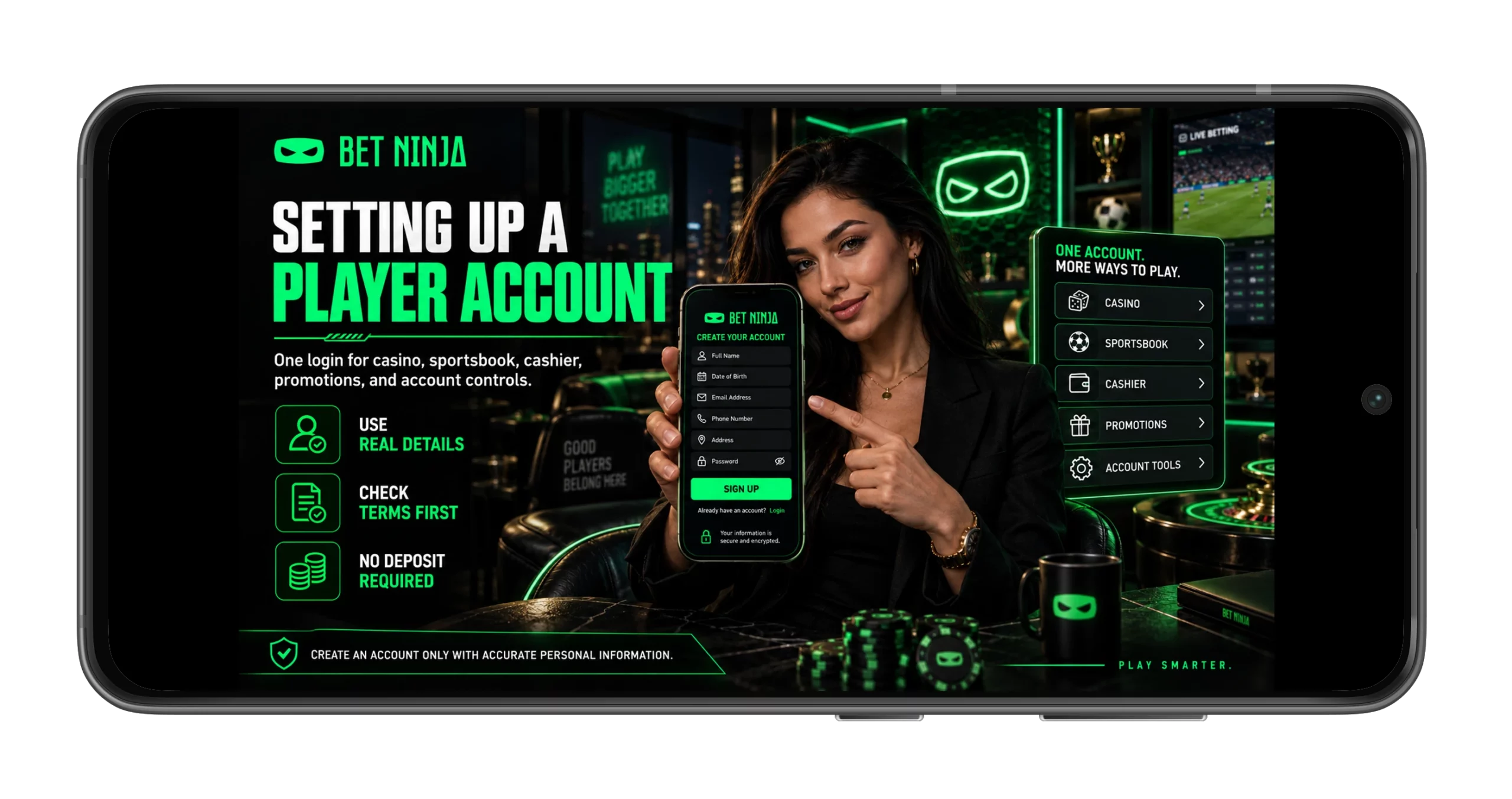 BetNinja Canada Setting Up a Player Account with Accurate Registration Details